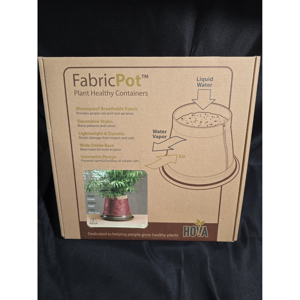 Hova FabricPot Pinot Noir Hazel Frusto Designer Plant Container System Open Box